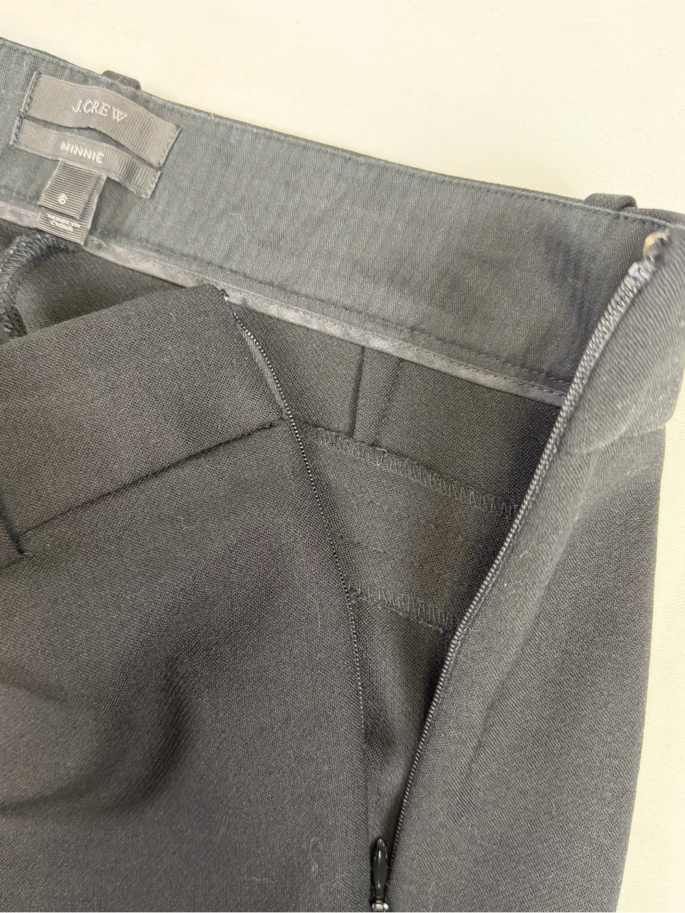 J. Crew Minnie Side Zip Black Slim Dress Pant - perfect / size 6